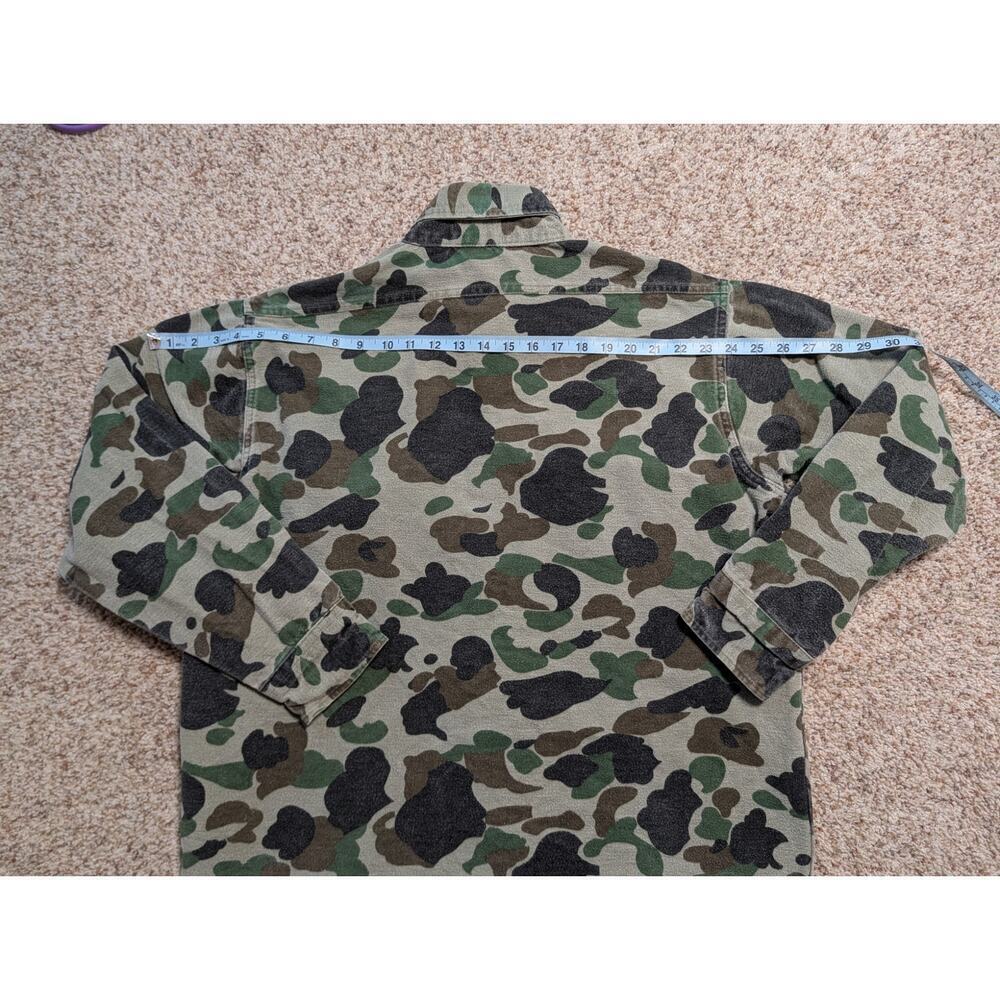 VINTAGE BLACK DUCK Long Sleeve button up, L/XL, Camo heavy Flannel Shirt - Picture 5 of 8